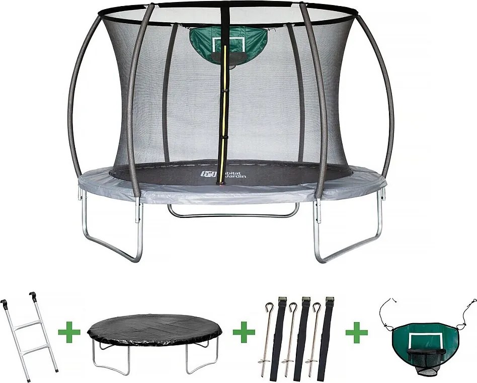 Trampolina Prestige "jumper" 3,65 m i kosz