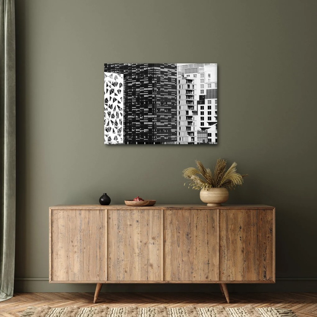 Obraz architektury czarno-białej (70x50 cm)