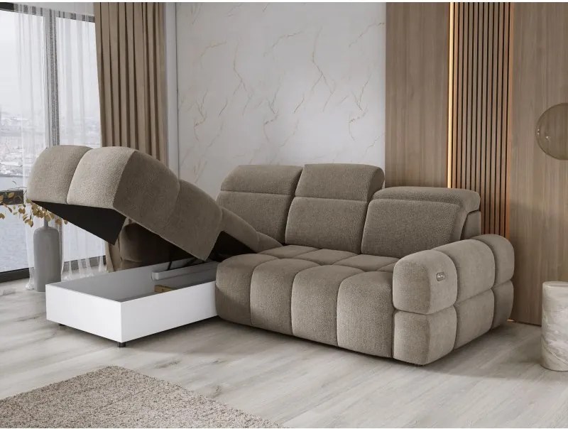 Narożnik MATEO S Wolnostojący Lewostronny Tkanina Memphis 05 kolor Kamelowy WERSAL