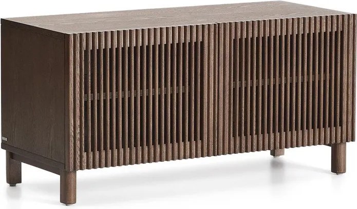 Ciemnobrązowa szafka na buty w dekorze jesionu 98x50x43 cm Beyla – Kave Home