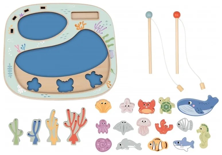 Tooky toy złowić rybkę gra zręcznościowa układanka montessori