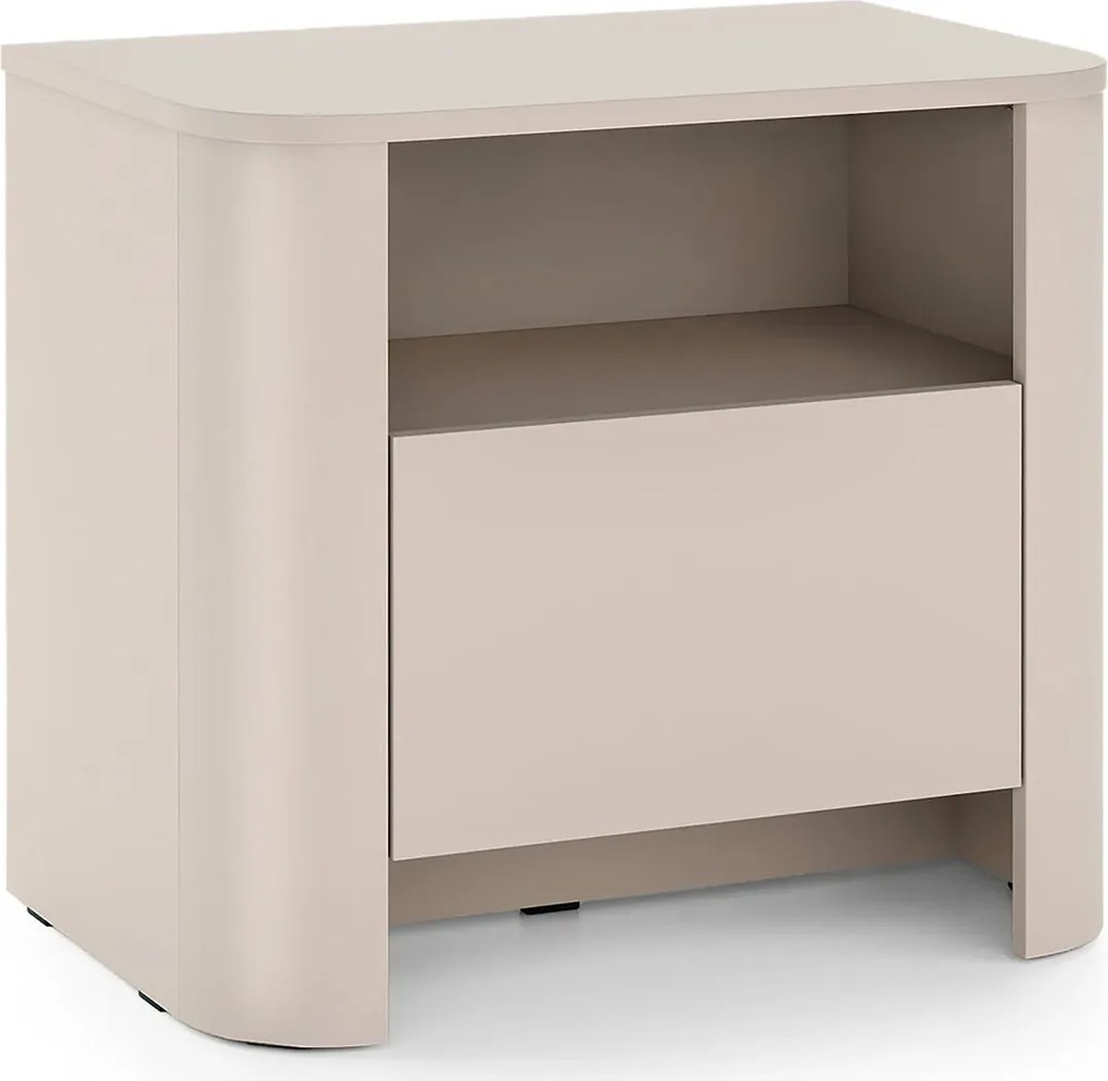 Kaszmirowa szafka nocna z szufladą i półką T3-D79