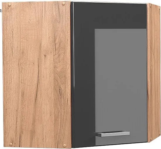 Szafka wisząca narożna antracyt wysoki połysk 57x34.1x60 r-line