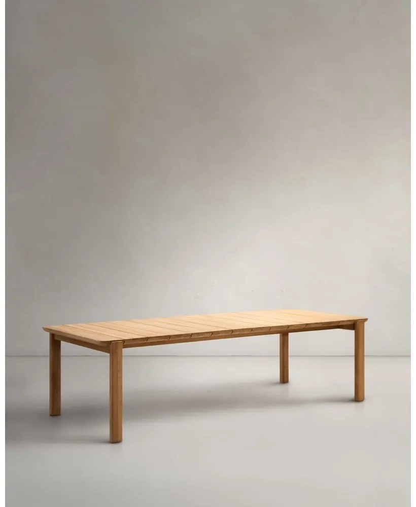 Stół ogrodowy z litego drewna tekowego 102x220 cm Icaro – Kave Home