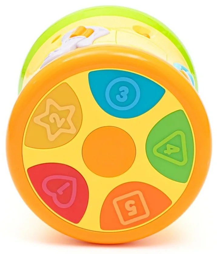 Baby Mix Dwustronny bębenek dynamiczny, żółty