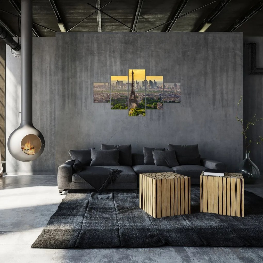 Obraz - Panorama Paryża (125x70 cm)