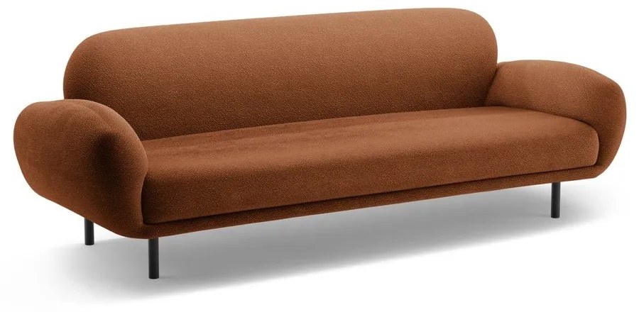Sofa z materiału bouclé w kolorze terakoty 208 cm Poppy – Micadoni