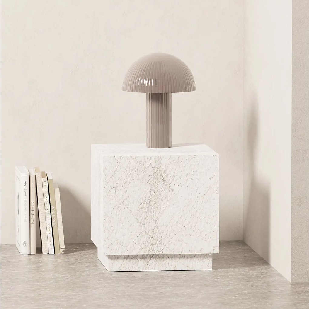 Stolik pomocniczy z marmuru – biały – Heron