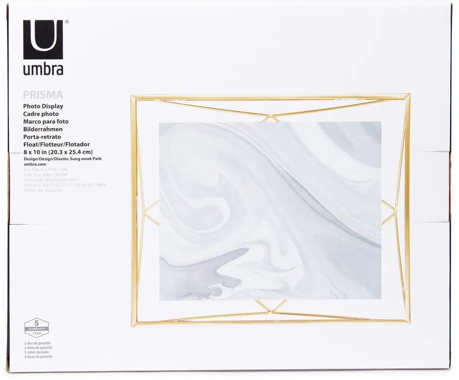 Metalowa ramka stojąca/ścienna w kolorze złota 25x30 cm Prisma – Umbra