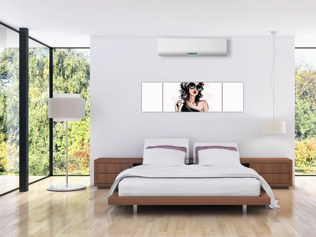Obraz - Modna kobieta (170x50 cm)