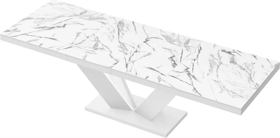 Stół z marmurowym blatem w połysku Viva 2 Hubertus