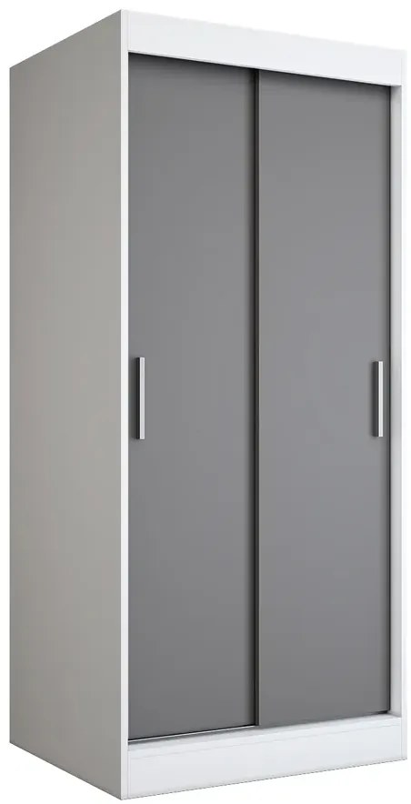 Szafa przesuwna biel + antracyt C2-C04