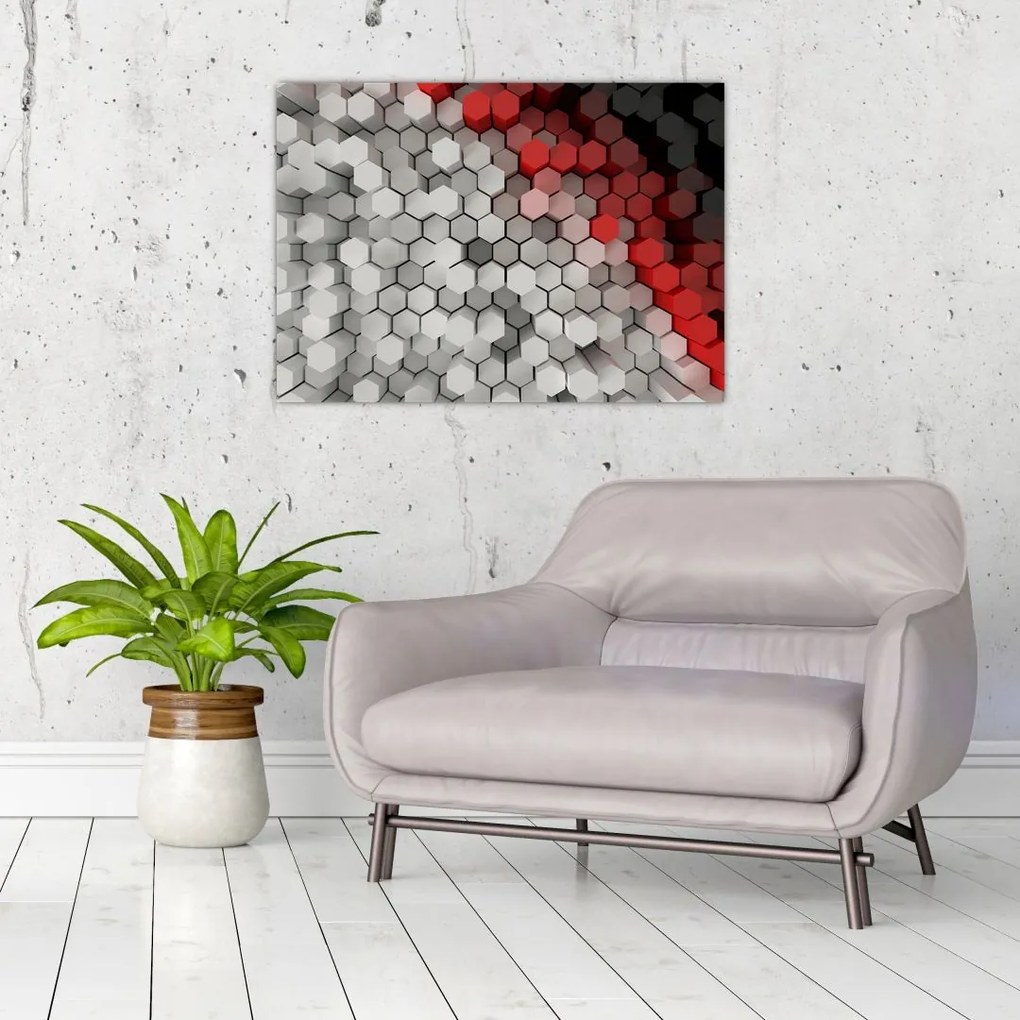 Obraz - sześciokąty 3D (70x50 cm)