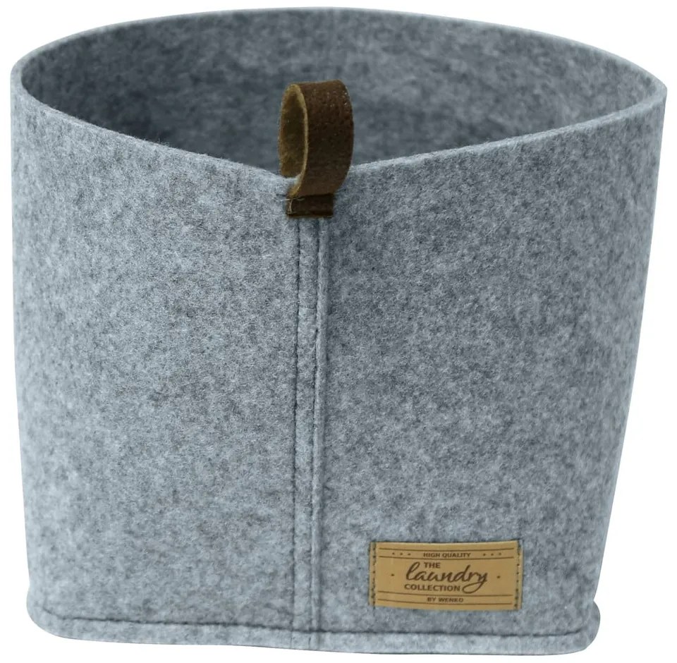 Szary tekstylny organizer Wenko Felt, 18x12 cm