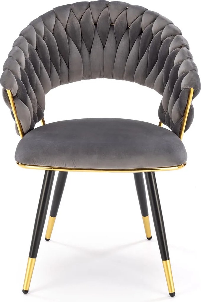 Krzesło do jadalni z przeplatanym oparciem K551 Halmar