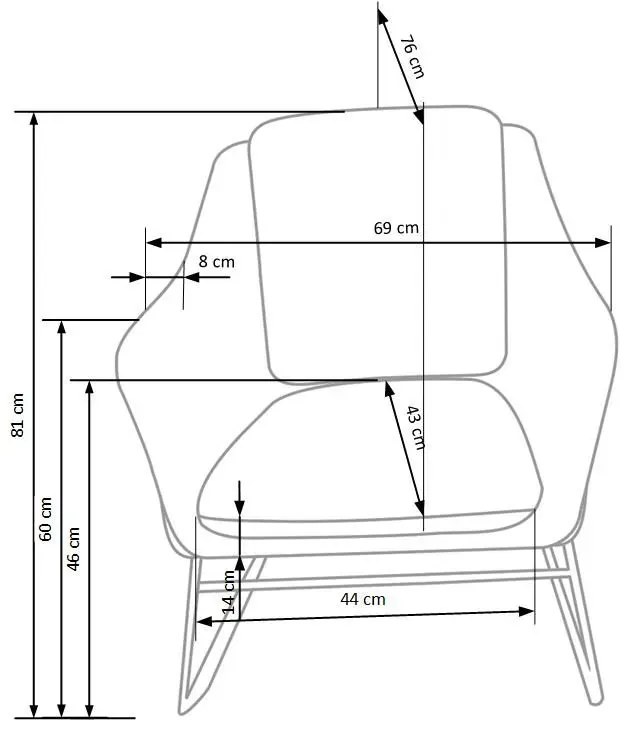Sofa dwuosobowa Morra 4X - popielata