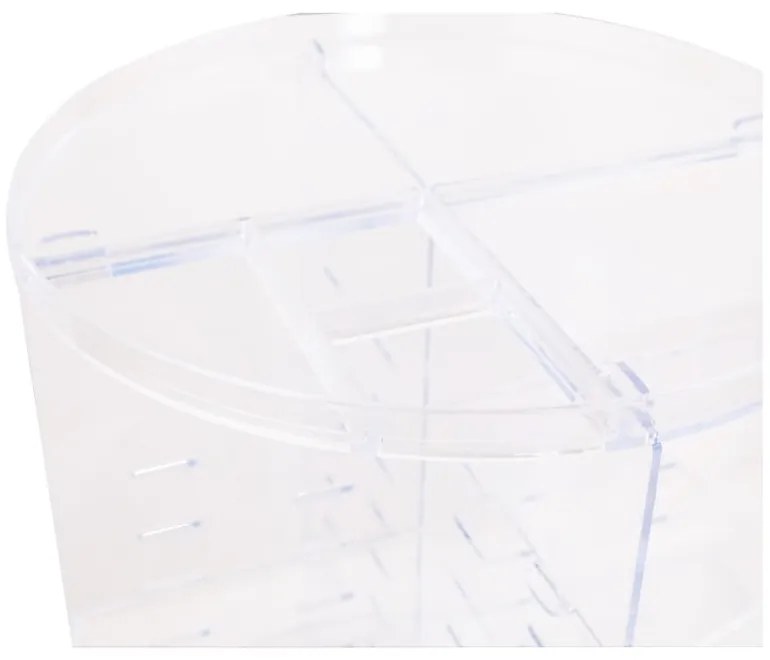 Transparentny plastikowy obrotowy organizer łazienkowy – Hermia
