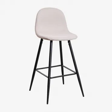 Wysoki Stołek Glamm Kremowa & ↑75 Cm & Negro - Sklum