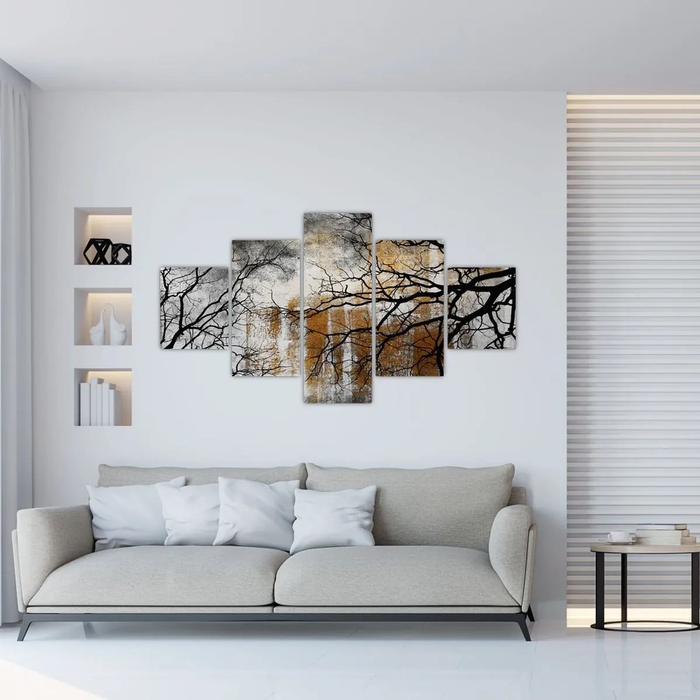 Obraz - Sylwetki drzew (125x70 cm)