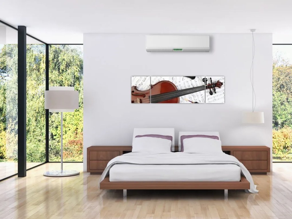 Obraz - Instrumenty muzyczne (170x50 cm)