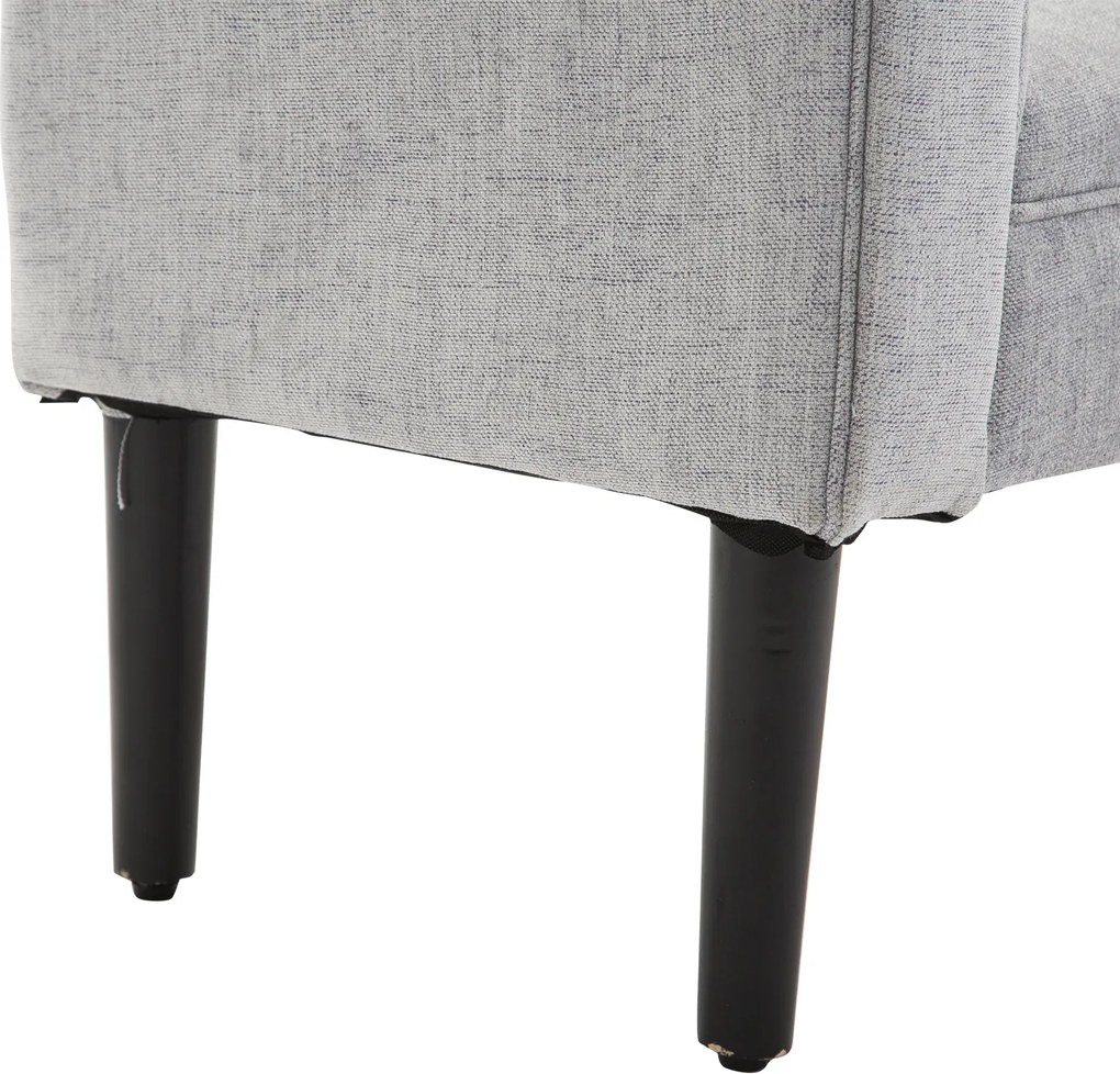 HOMCOM ławka tapicerowana ławka do siedzenia taboret elegancka materiał lniany jasnoszary 103x48x38 cm