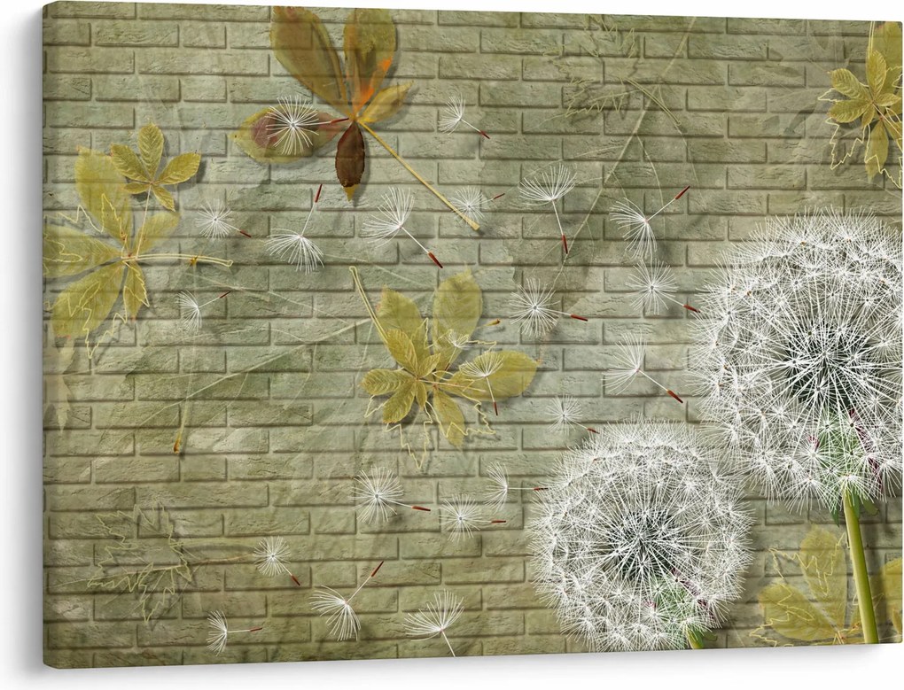 Obraz - Dmuchawce unoszone wiatrem (70x50 cm)