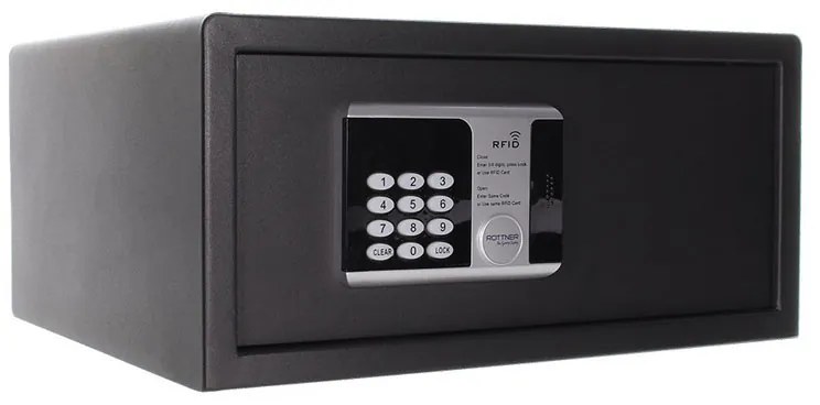 Sejf meblowy elektroniczny RFID LAP, 200 x 435 x 370 mm, RFID chip/karta