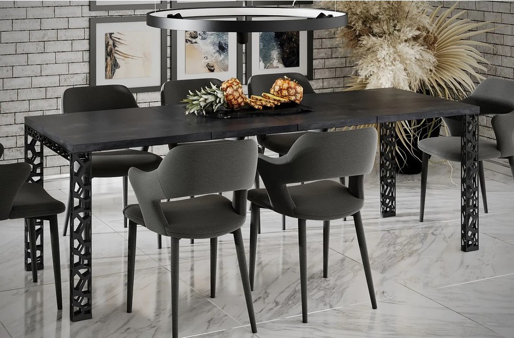 Stół rozkładany MATIO 80(170)x80 beton ciemny