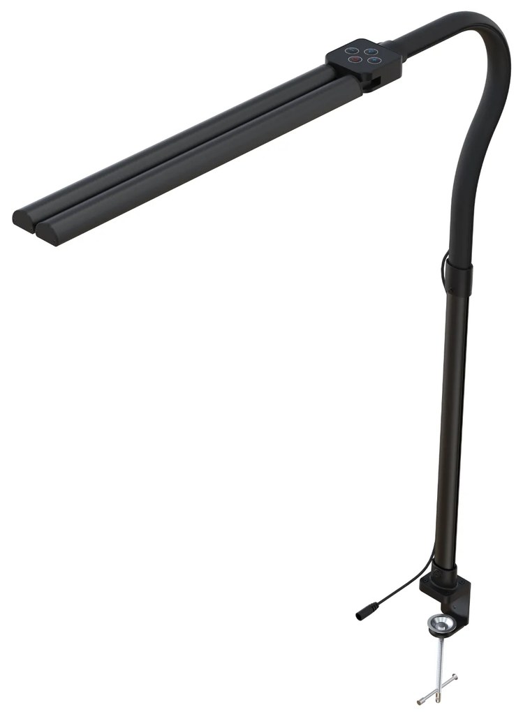 Lampa LED na biurko ALVARO, zacisk, pilot zdalnego sterowania
