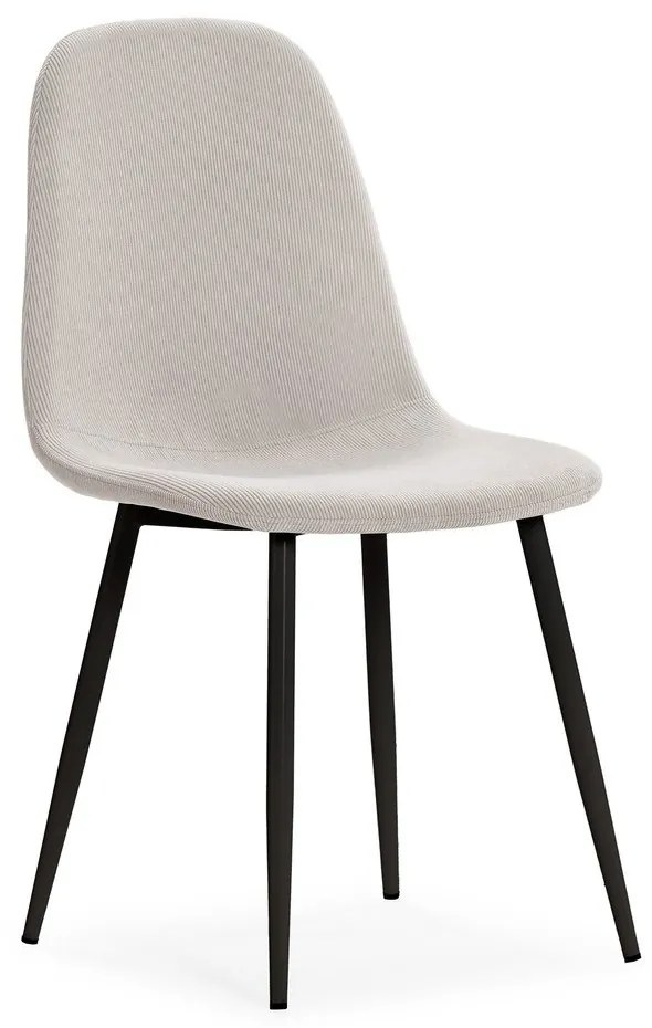 Kremowe tapicerowane krzesła zestaw 4 szt. Minka – Marckeric