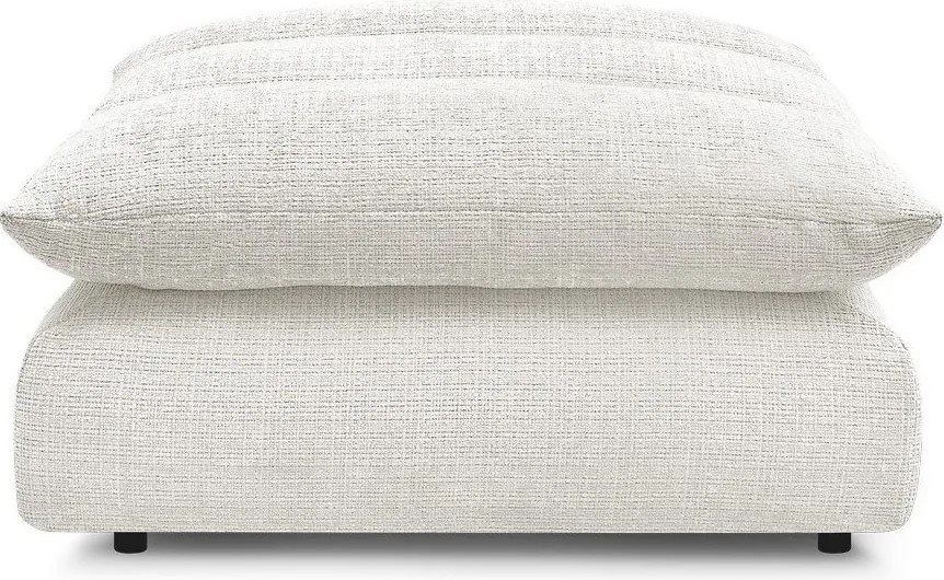 Biały podnóżek z tkaniny szenilowej Neil – Bobochic Paris