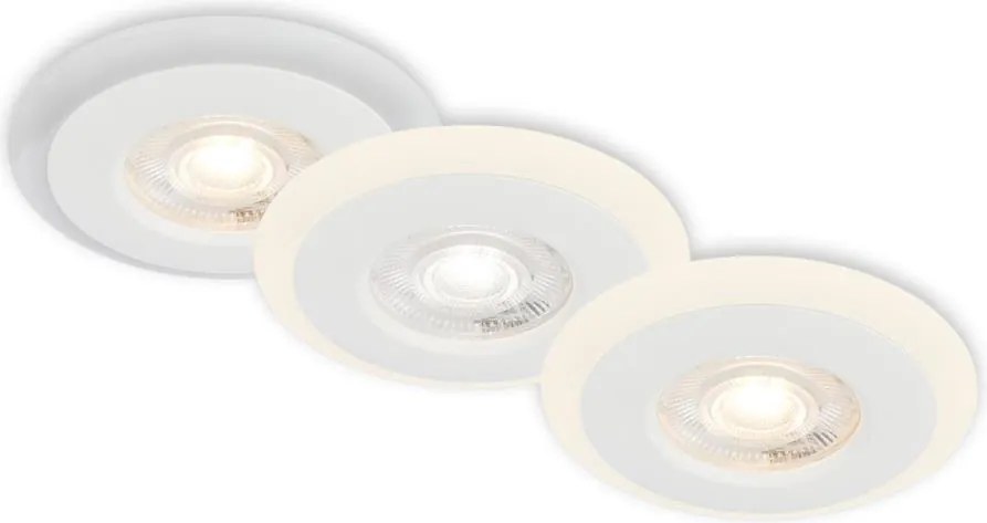 Briloner 7039036 - ZESTAW 3x wpuszczane oprawy LED do łazienki 3xLED/5W/230V IP44, białe