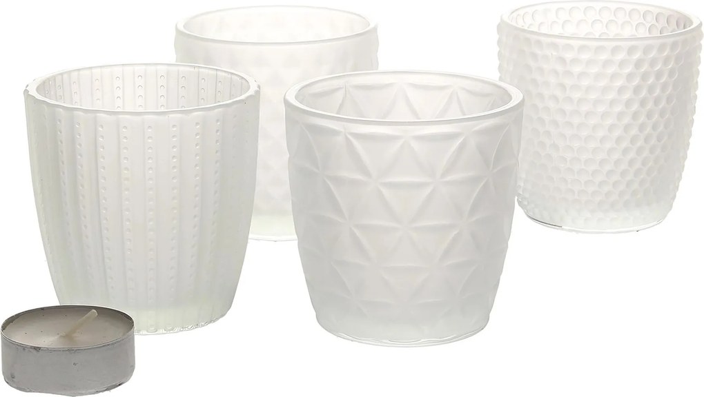 Świeczniki Altare 4szt. milk glass