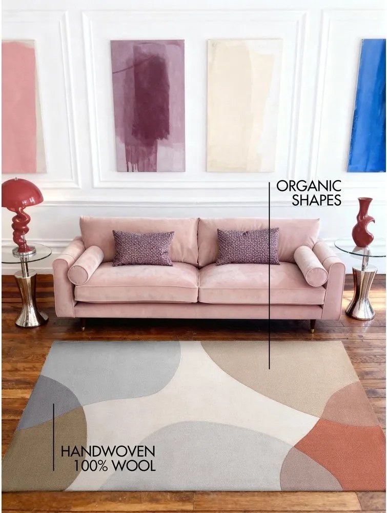 Beżowy wełniany dywan tkany ręcznie 160x230 cm Hackney Clarissa – Ted Baker