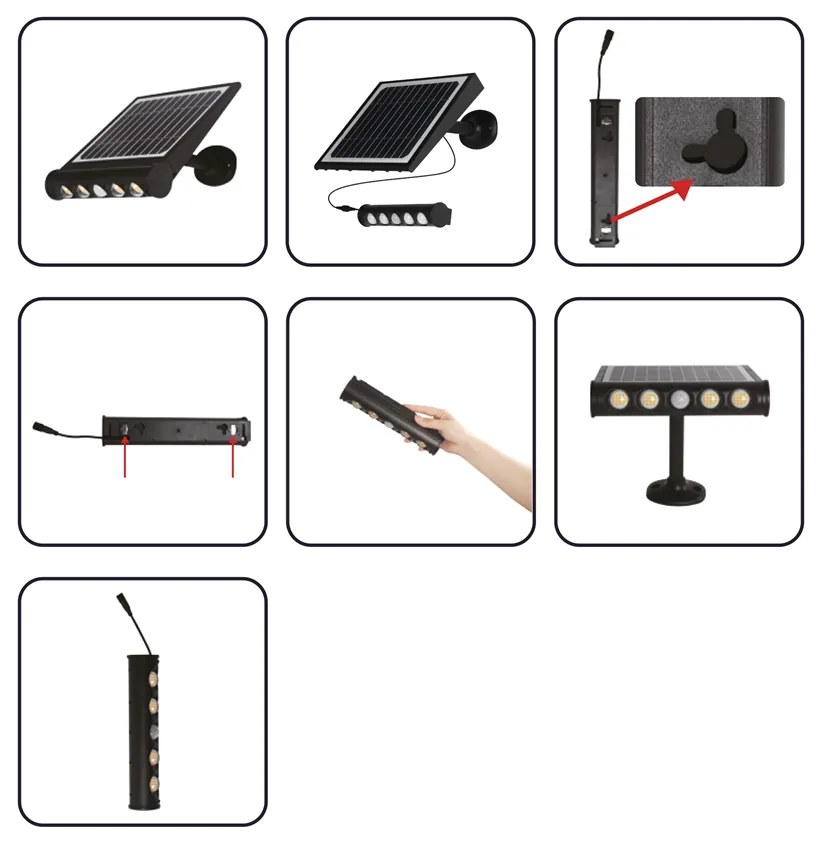 Lampa Solarna Talent 8W 4000K IP65
