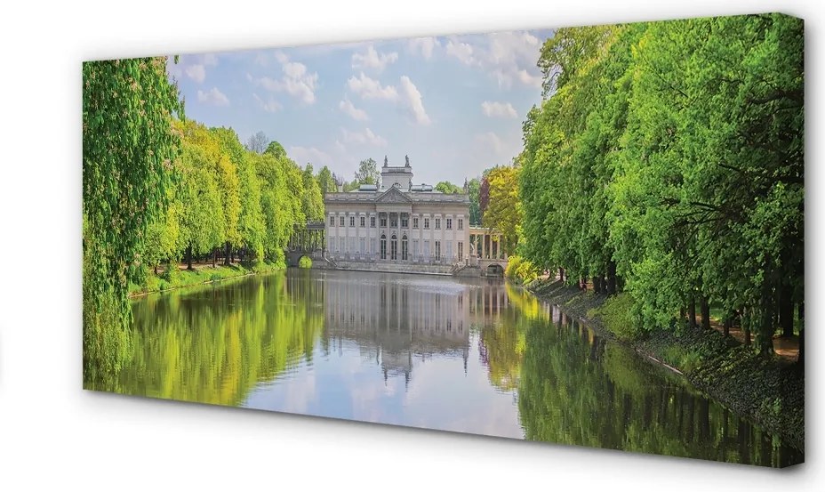 Duży obraz na płótnie Pałac nad Jeziorem w Łazienkach