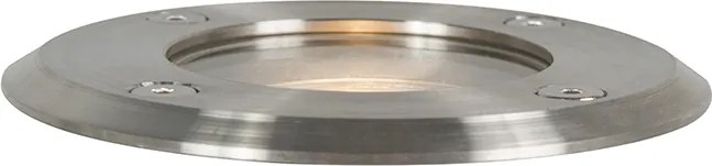 Zestaw 6 reflektorów gruntowych zewnętrznych stalowych 11 cm IP67 - Basic Round