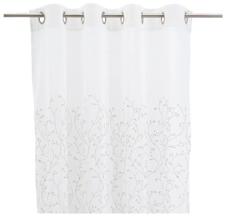 Biało-zielona firanka 140x260 cm Grow – Casa Selección