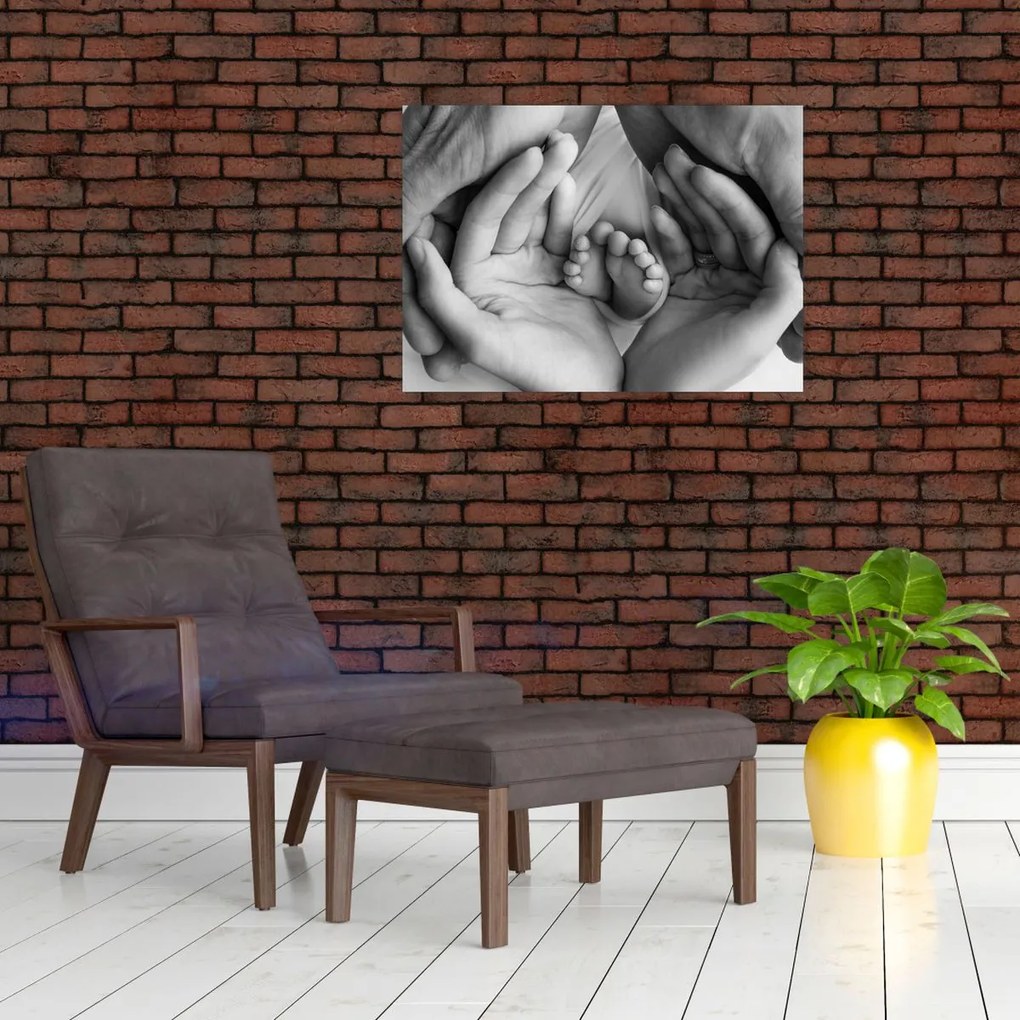 Obraz na szkle - Noworodek (70x50 cm)