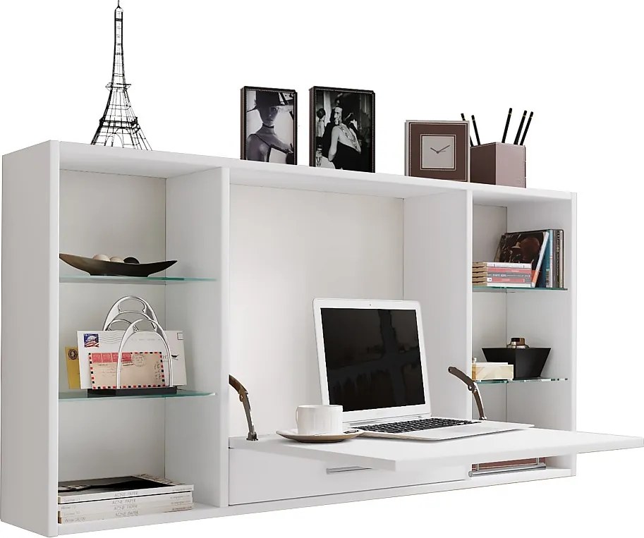 Drewniane biurko Biurko ścienne Teala