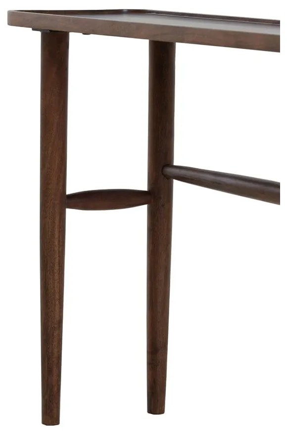 Brązowa konsola z litego drewna akacjowego 30x120 cm Qiano – Light &amp; Living