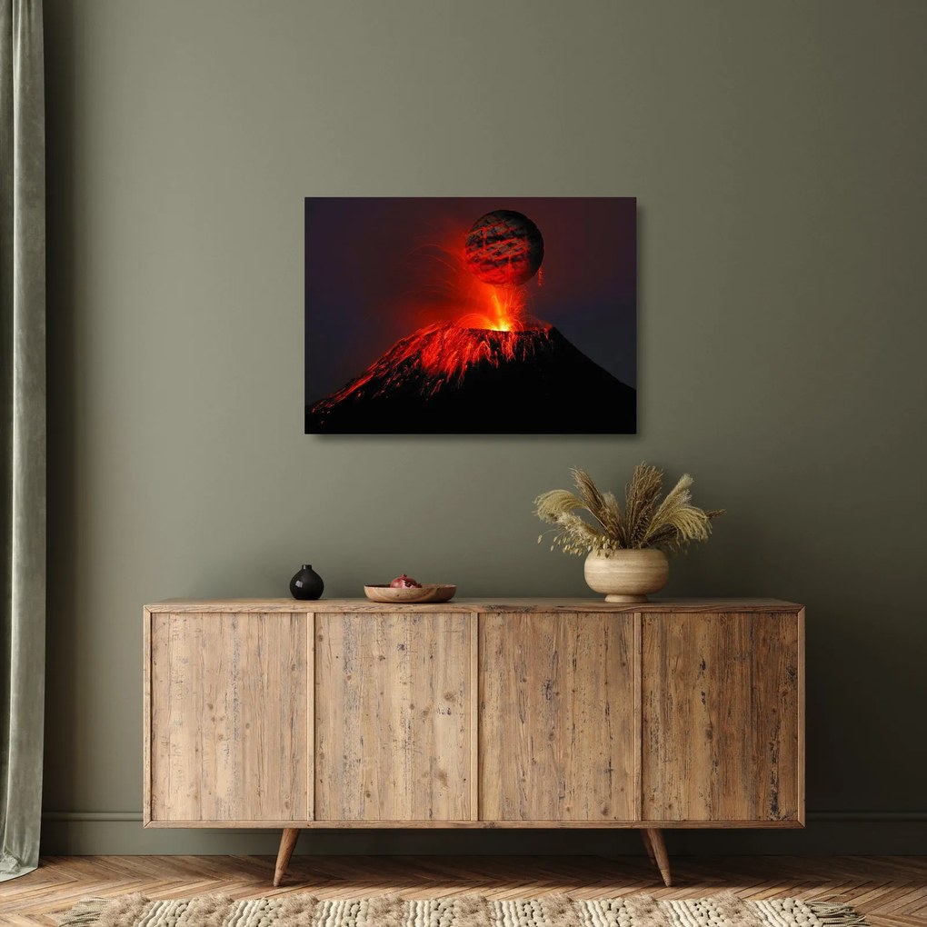 Obraz na szkle - wulkan (70x50 cm)