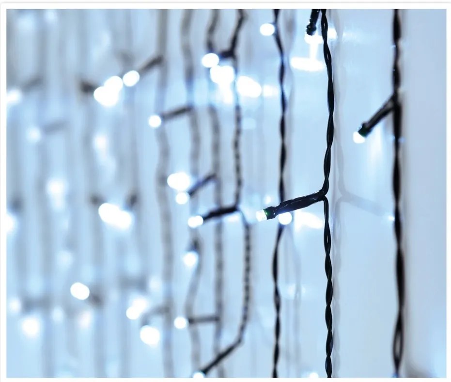 Łańcuch świetlny Padający deszcz 12 m, 360 LED, zimna biała, 12 m