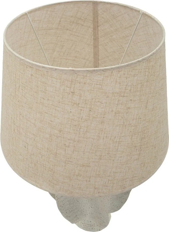 Kremowa lampa stołowa z tekstylnym kloszem (wysokość 63 cm) Ester – Mauro Ferretti