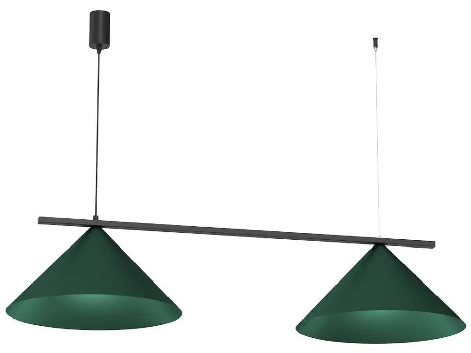 Lampa wisząca na lince CAPITAL 2x GX53/15W/230V zielona