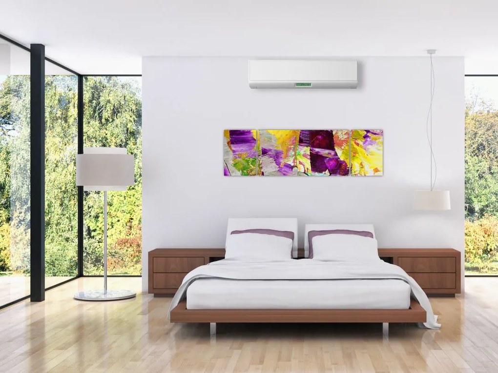 Obraz abstrakcji - malarstwo (170x50 cm)