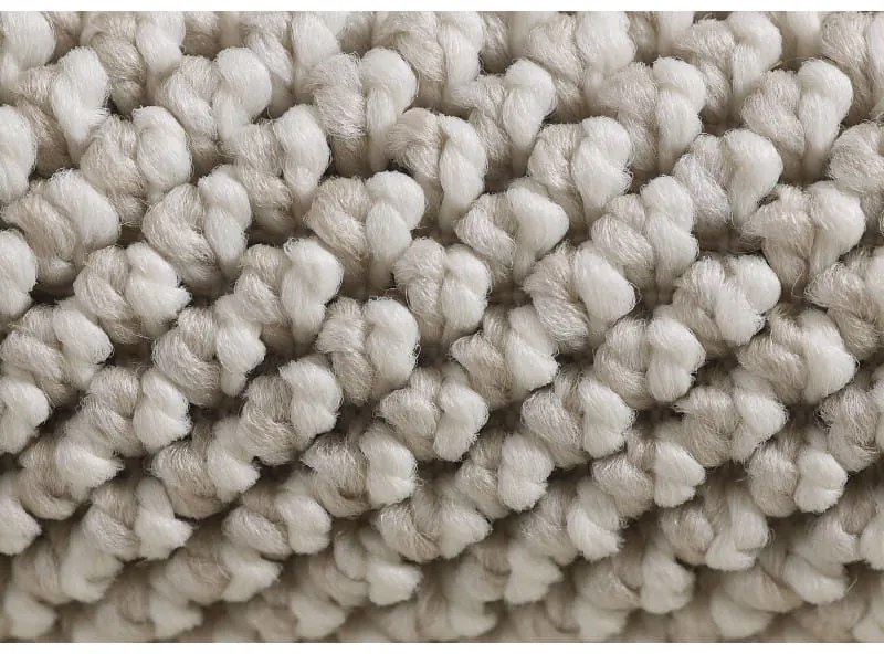 Dywan Nowoczesny Loom Kremowy koło 120 cm x 120 cm Premium 100% Polipropylen