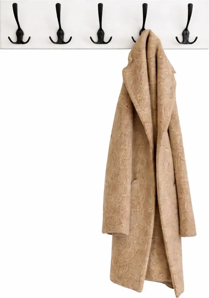 Wieszak Z 5 Haczykami Biel Alpejska + Czarny L8-C44