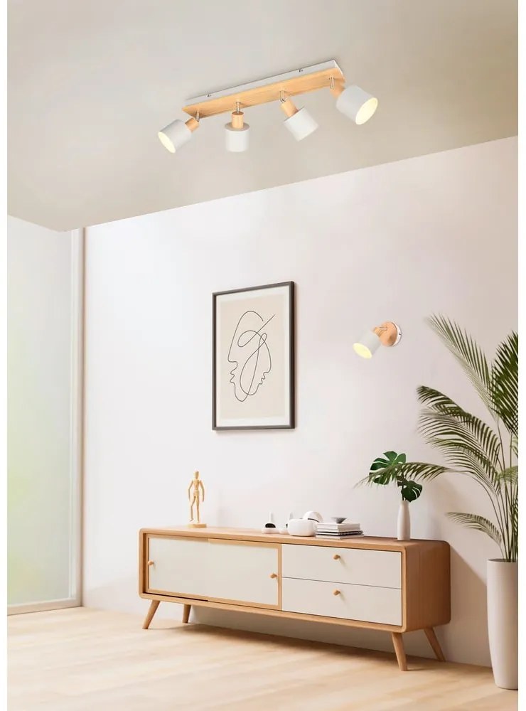 Biało-naturalna lampa punktowa ø 9 cm Shanti – Trio