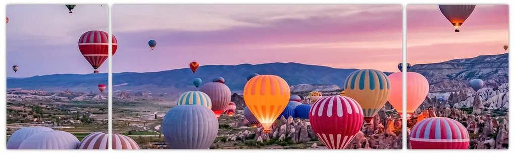 Obraz - Balony na ogrzane powietrze (170x50 cm)